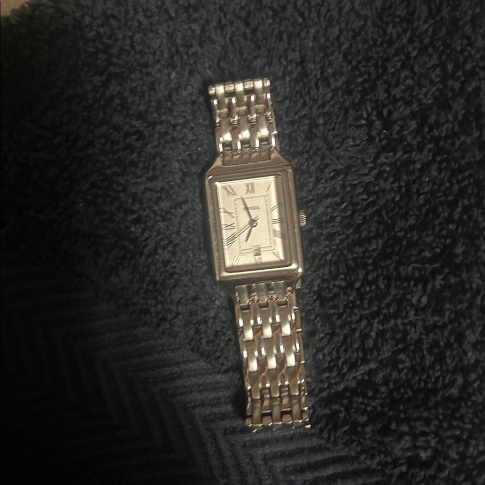 Women’s Fossil silver  tank watch
